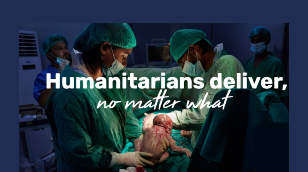 Humanitarians deliver, no matter what 