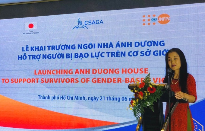 Ms. Naomi Kitahara at the Launching Ceremony of the One Stop Service Centre – Anh Duong House in HCMC