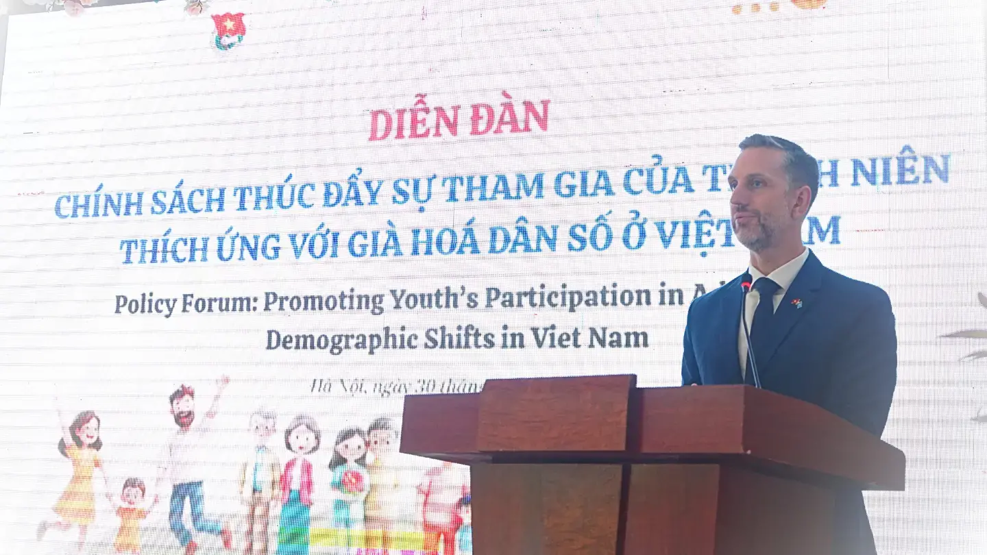 Bài Phát biểu của Trưởng Đại diện Quỹ Dân số Liên Hợp Quốc tại Diễn đàn đối thoại chính sách về sự tham gia của thanh niên với thích ứng với già hóa dân số năm 2025