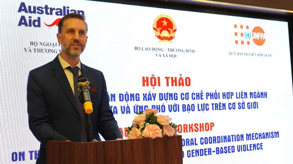 Bài phát biểu của Ông Matt Jackson, Trưởng đại diện UNFPA tại Việt Nam tại hội thảo về cơ chế phối hợp liên ngành về phòng ngừa và ứng phó với bạo lực trên cơ sở giới 