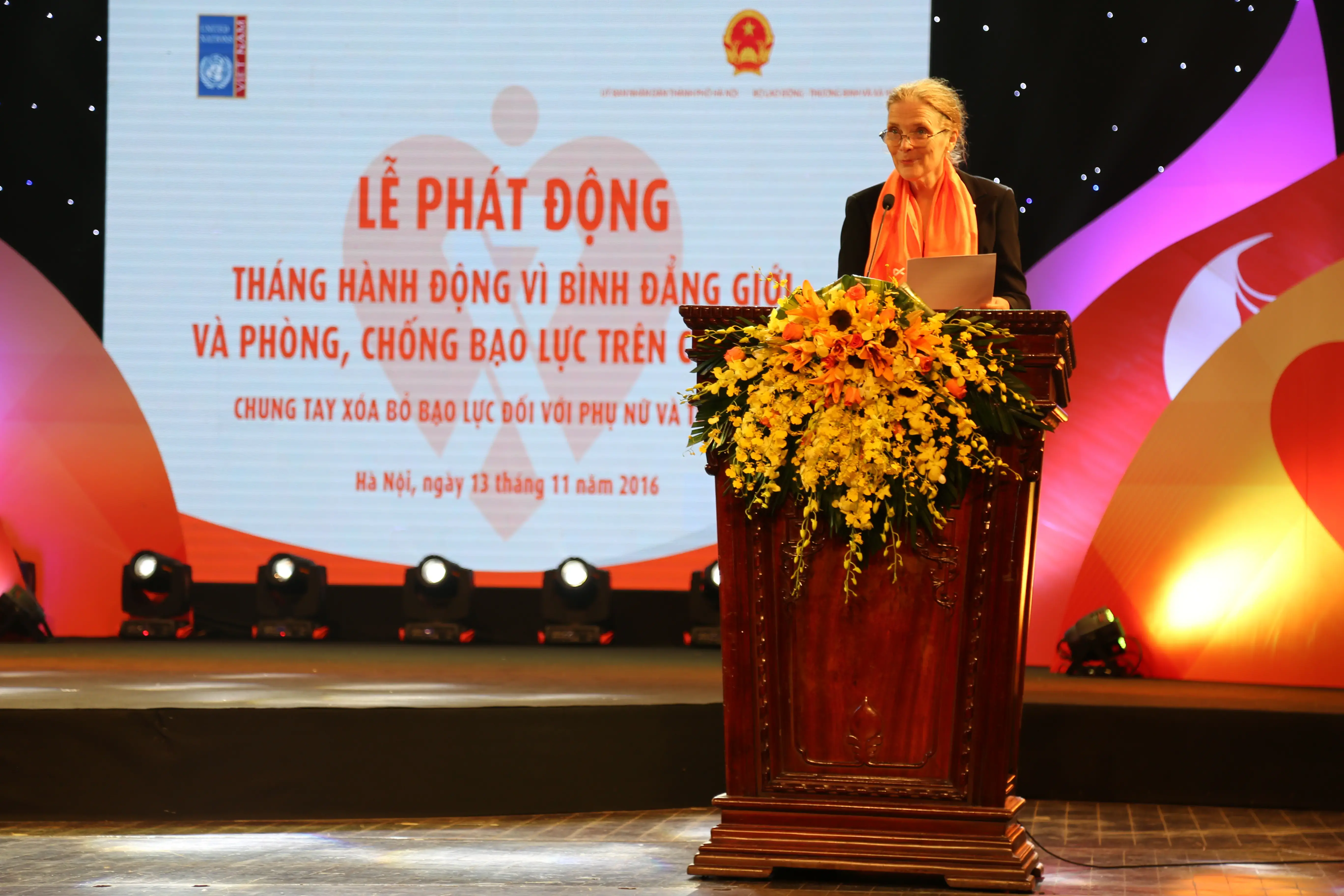 Bài phát biểu của Bà Astrid Bant, Trưởng đại diện UNFPA tại Việt Nam tại lễ phát động tháng hành động vì Bình đẳng giới và phòng chống bạo lực trên cơ sở giới năm 2016 