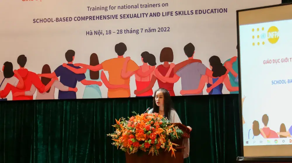 Speech of Ms. Naomi Kitahara, UNFPA Representative in Viet Nam, during the training for national trainers on comprehensive sexuality and life skills education