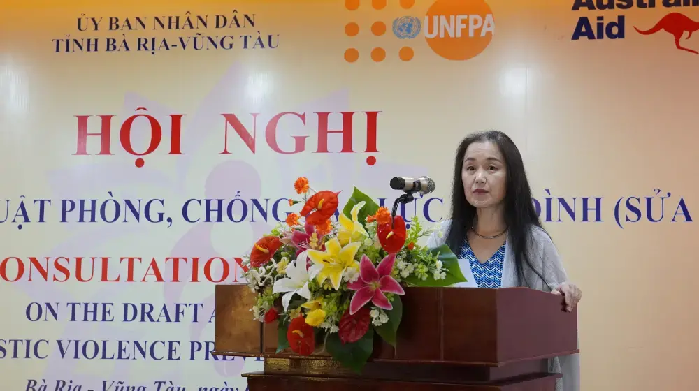 Bài phát biểu của Bà Naomi Kitahara, Trưởng đại diện UNFPA tại Việt Nam, tại Hội thảo lấy ý kiến về dự thảo Luật Phòng, chống bạo lực gia đình (PCBLGĐ) sửa đổi