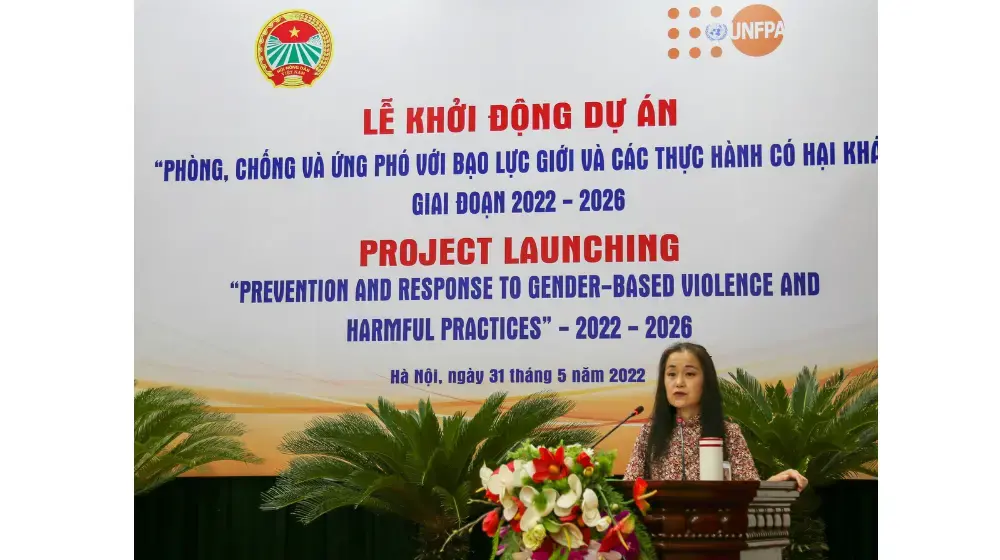 Bài phát biểu của Bà Naomi Kitahara, Trưởng đại diện UNFPA tại Việt Nam, tại Lễ Khởi động dự án “Phòng chống và ứng phó với bạo lực giới và các thực hành có hại khác”