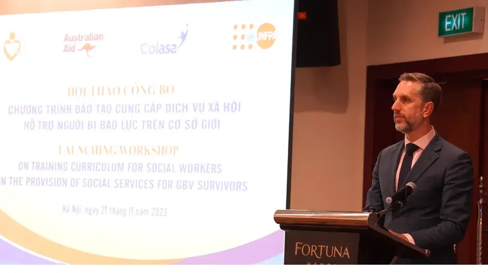 Training curriculum for social workers in providing social services for GBV survivors and for older persons is significant, said Matt Jackson at the launching workshop