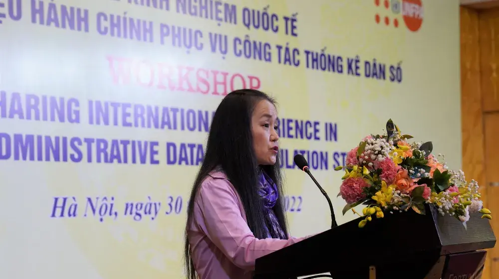 Bài phát biểu của Bà Naomi Kitahara, Trưởng đại diện UNFPA tại Việt Nam, tại Hội thảo chia sẻ kinh nghiệm quốc tế trong sử dụng dữ liệu hành chính phục vụ công tác thống kê dân số