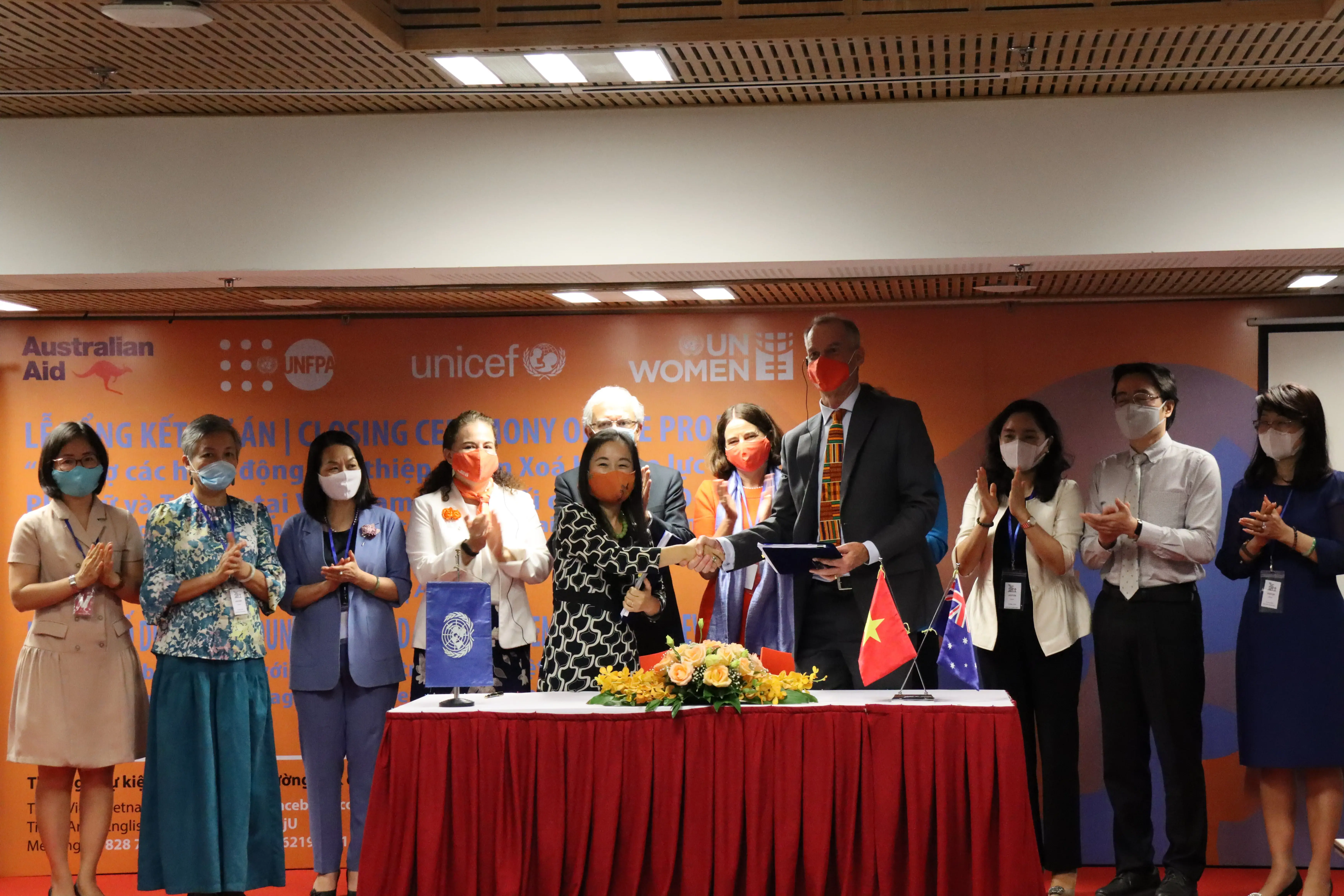 The Government of Viet Nam, the Government of Australia and United Nations agencies (UNFPA, UNICEF and UN Women) step up effort to protect women and children from violence  