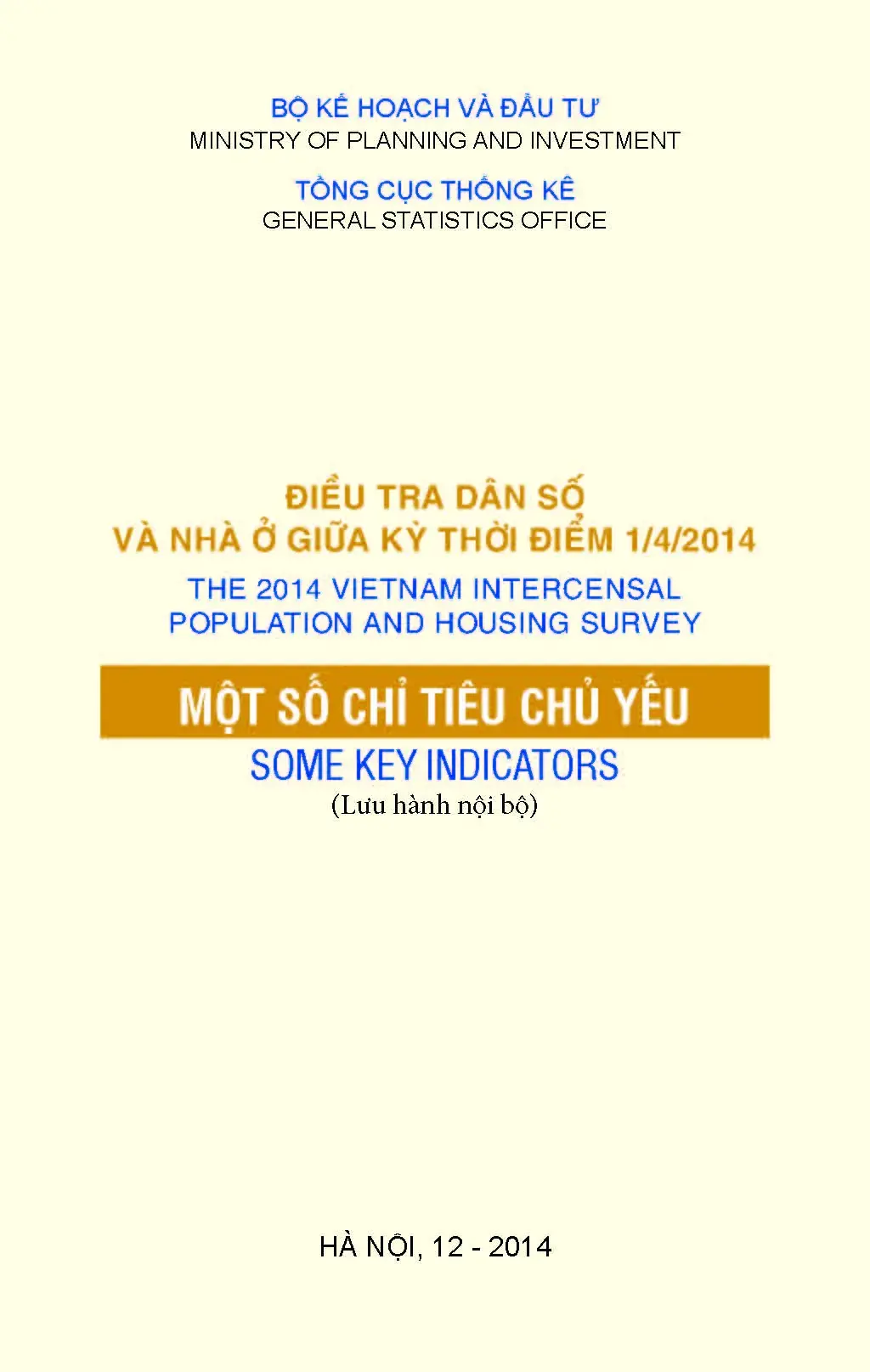 Điều tra dân số và nhà ở giữa kỳ thời điểm 1/4/ 2014