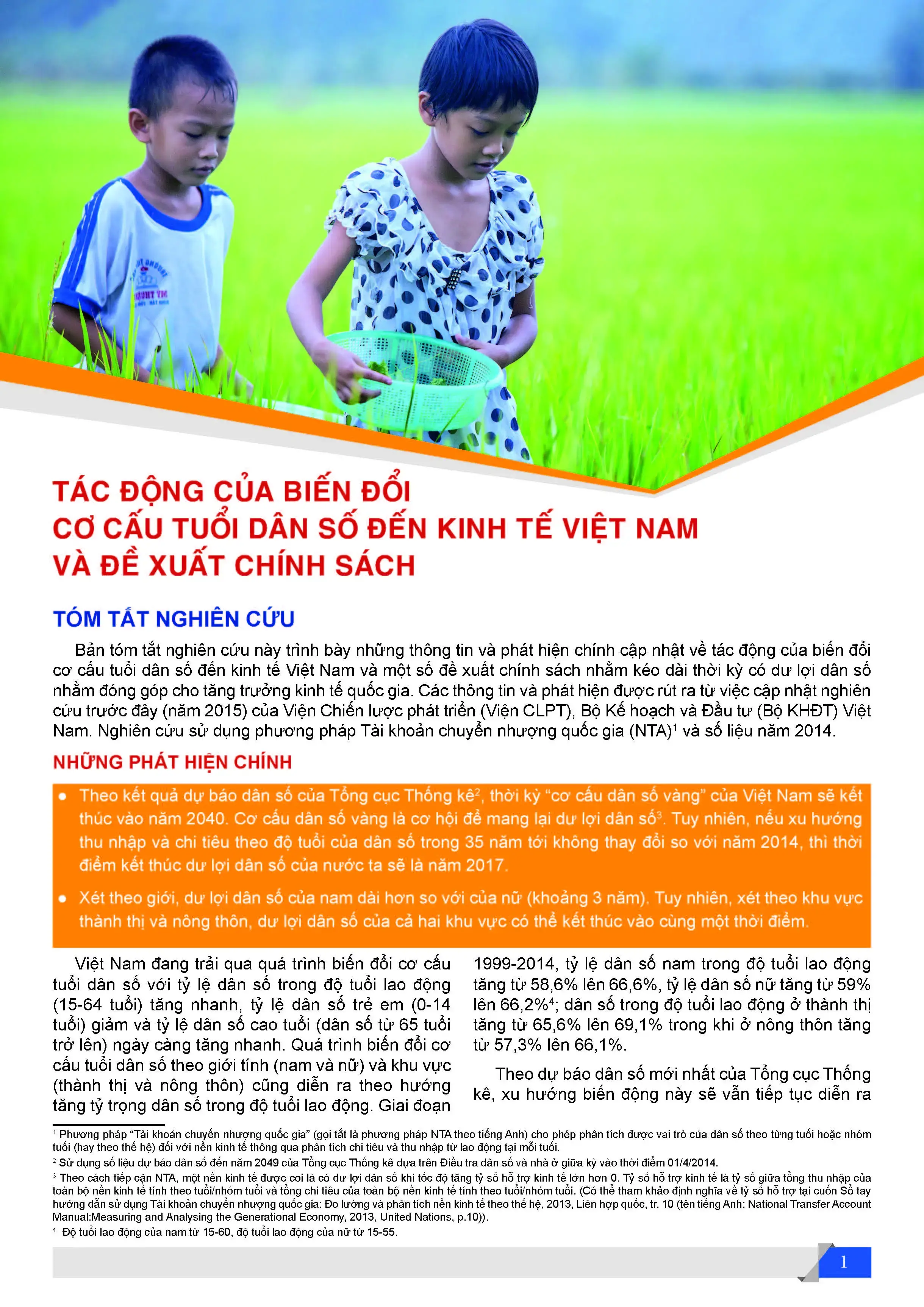 Tác động của biến động cơ cấu tuổi dân số đến kinh tế Việt Nam và đề xuất chính sách