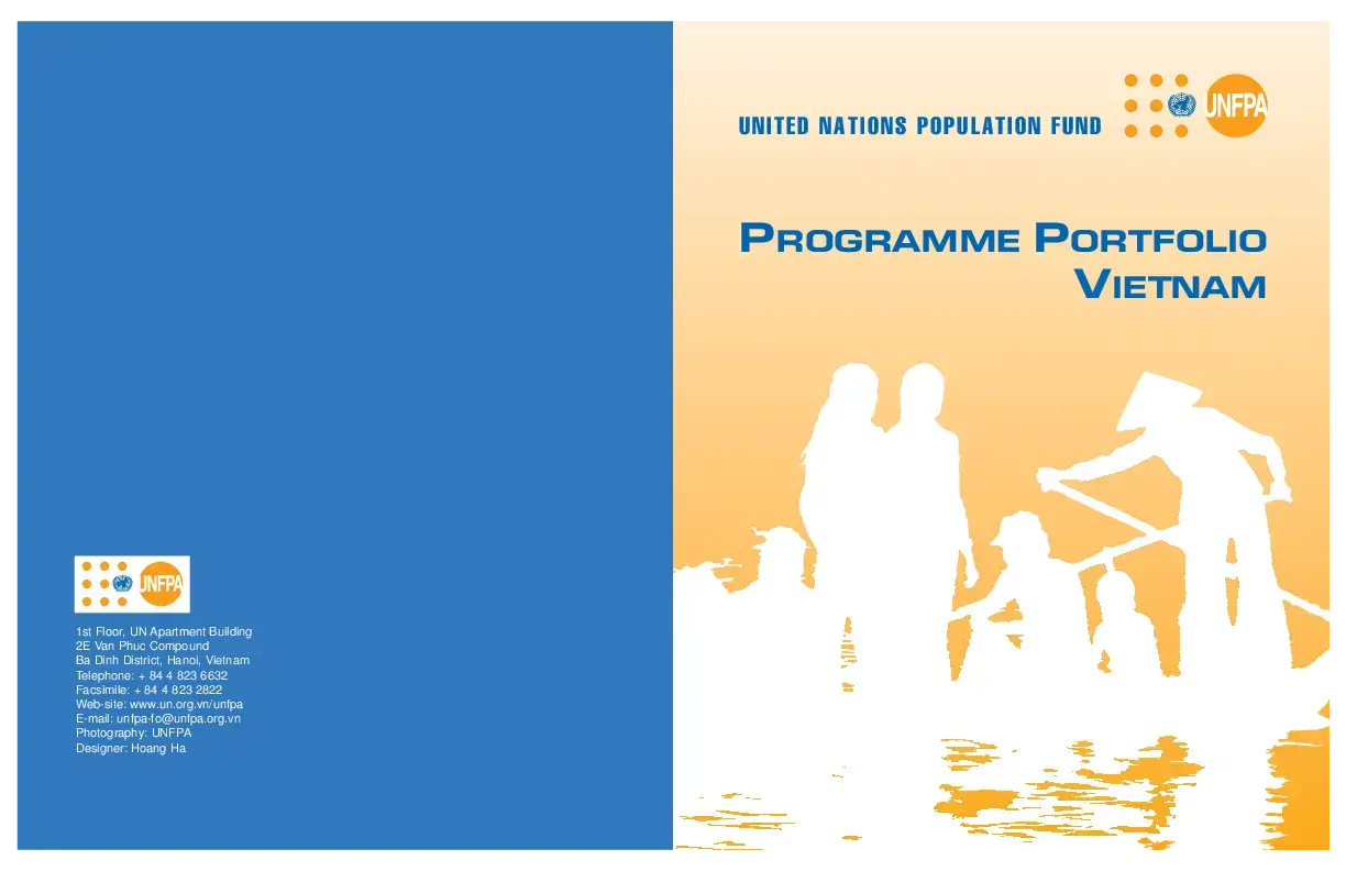 United Nations Population Fund - Programme Portfolio Viet Nam