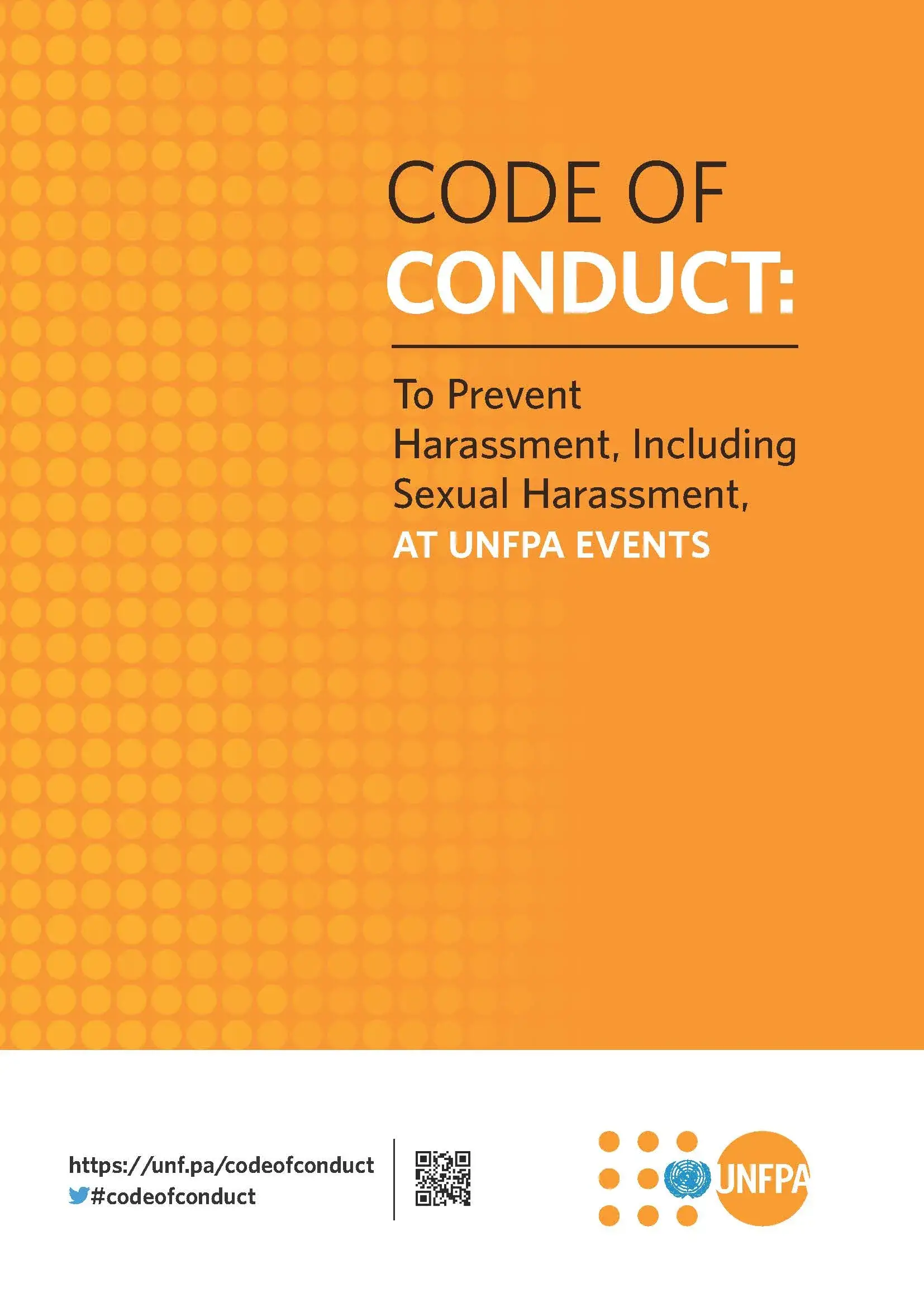 Code of conduct: To Prevent Harassment, Including Sexual Harassment, at UNFPA events